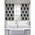 thumbnail image 5 of Tartan Sheer Curtains 2 Panels Set Scottish Plaid Gray Line White Stripes Black Plaid Artistic Sheer Window Curtains Light Filtering Rod Pocket Voile Drapes for Bedroom Living Room 52"x45", 5 of 8