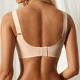 thumbnail image 4 of Fiaer Women's Wireless Bra Jelly Oversized Flex Fit Full-Coverage Seamless Wireless Adjustable Straps Bra Beige S, 4 of 7