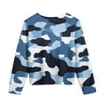 thumbnail image 5 of Long Sleeve Kids Shirts Girls Camouflage Print Tops Front Knot Shirt Round Neck Tshirts Casual Blouse Tops, 5 of 9