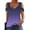 Purple, variant on Swuxness Women Sleeveless Casual Shirts, Spring and Summer Tops, Ladies Solid Color V-Neck Fashion Comfortable Blouses Off Shoulder Tee Blue, M