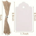 thumbnail image 4 of CHUANK Paper Tags Gift Hang Tags With String 200/400pcs White, 4 of 6