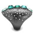 thumbnail image 4 of TK2698 - IP Light Black  (IP Gun) Stainless Steel Ring with Top Grade Crystal  in Multi Color Size 9, 4 of 4