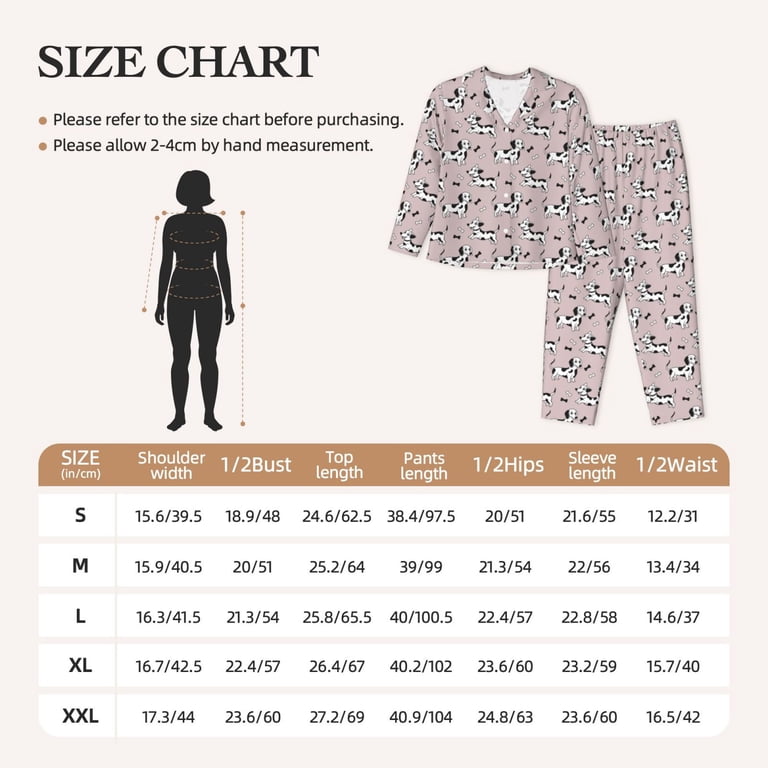 YYZZH Women's Shih Tzu Dog Print Pajama Set – Long Sleeve Satin Lounge Sleepwear, S-XXL