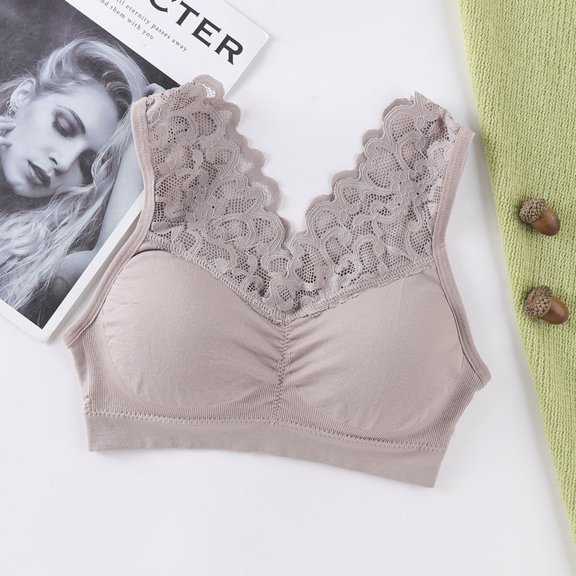 asdoklhq Sports Bras for Women,Women Plus Size Bra Lingerie Chest Pad No Steel Rim Bras Underwear