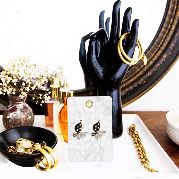 UPOUART 1Jgo Tarjetas Creativas De Papel Para Exhibir Joyas Con Agujero Para Colgar Aretes Y Collares