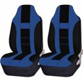 thumbnail image 3 of Official Licensed Corvette C3 68-82 Black Floor Mats & UAA Blue/Black Universal High Back Front Seat Covers, 3 of 11