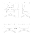 thumbnail image 2 of Silla para oficina reclinable de cuero con reposapiés ilios innova Negro, 2 of 9