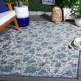 thumbnail image 2 of SAFAVIEH Courtyard Donal Floral Indoor/Outdoor Area Rug, Grey/Navy, 6'7" x 9'6", 2 of 13
