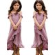 thumbnail image 5 of TRKIYQC Vestido con hombros descubiertos para padres e hijos con dobladillo con volantes, ropa de verano estilo tubo superior dulce TRKIYQC moderno, 5 of 9