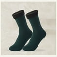 thumbnail image 5 of Seamless Ski Thermal Socks Winter Calcetines Short for Women Men Dark Green, 5 of 6