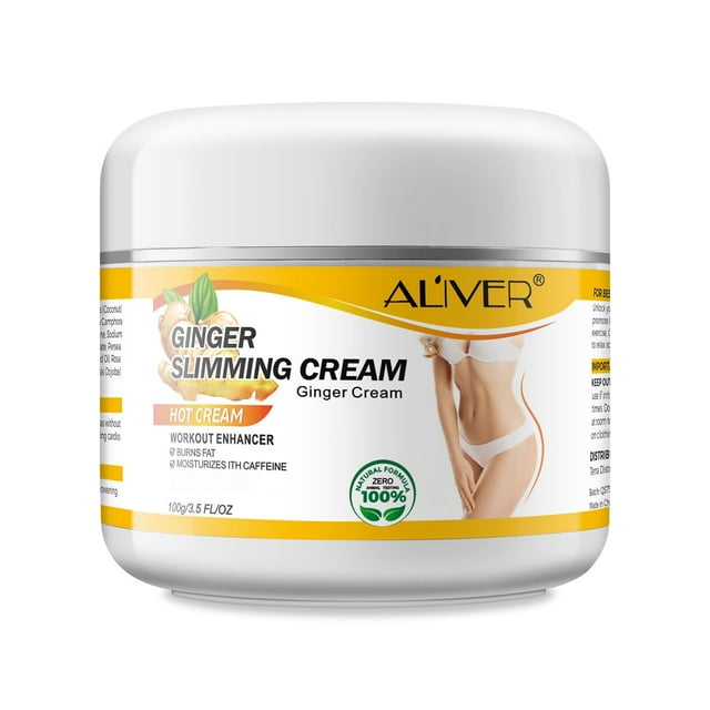 ALIVER Crema quemagrasas para perder peso rápidamente para mujeres Crema adelgazante de jengibre que quema el estómago Grasa corporal Crema anticelulítica para muslos Vientre y glúteos