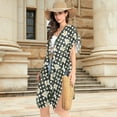 thumbnail image 2 of joogoo Women's Daisy Flower and Lattice Beach Cover Up Kimono Swimsuit Summer Cardigan Swimwear S, 2 of 6