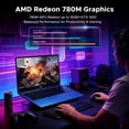 thumbnail image 3 of 15.6" IPS FHD Gaming Laptop 32GB DDR5 RAM 1TB SSD AMD Ryzen 7 8745HS (8 Cores Up to 4.9GHz) Radeon 780M Graphics with 100W Type-C Backlit Keyboard Fingerprint USB4.0 Blue, 3 of 7