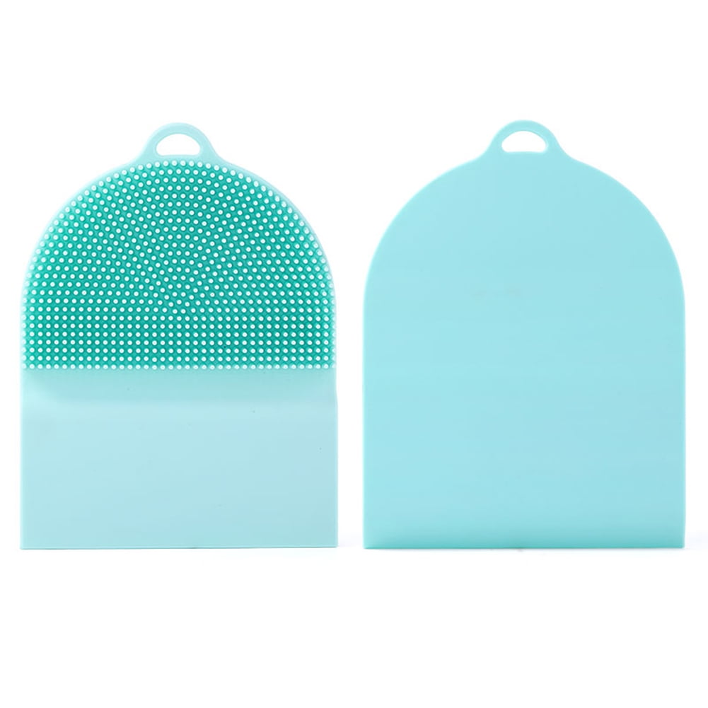 Cleaning Brush Kitchen Washing Scraper Silicone Sponge Dishwashing