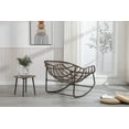 thumbnail image 6 of Outdoor Rattan Rocking Chair,Padded Cushion Rocker Recliner Chair Outdoor for Front Porch, Living Room, Patio, Garden, Olive Green, 6 of 9