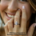 thumbnail image 6 of Solitaire 3 Ct Oval Engagement Ring for Women Sterling Silver CZ Ginger Lyne Collection, 6 of 7