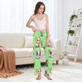 thumbnail image 5 of Dailycode Women's Pajama Pants Wide Leg Lounge Pj Bottoms With Pockets Cartoon Cute French Bulldog, 5 of 7