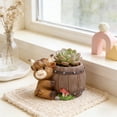 thumbnail image 6 of Resin Cow Planter, Highland Cow Figurine with Flower Pot, Cute Desktop Decor for Shelf Desk Mantel, Farmhouse Home Decoration, Gift for Animal Lovers, 6 of 6