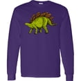 thumbnail image 3 of Inktastic Smiling Stegosaurus Long Sleeve T-Shirt, 3 of 5