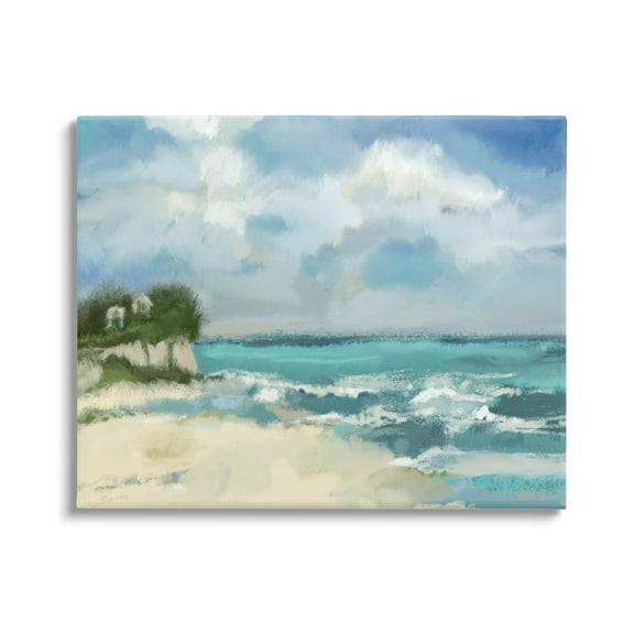 Stupell Industries Abstract Ocean Waves Sky Graphic Art Gallery Wrapped Canvas Print Wall Art, Design by Tina Finn