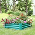 thumbnail image 4 of Sunnydaze 47.25" x 35.5" x 11.75" Rectangular Green Galvanized Steel Raised Garden Bed, 4 of 6