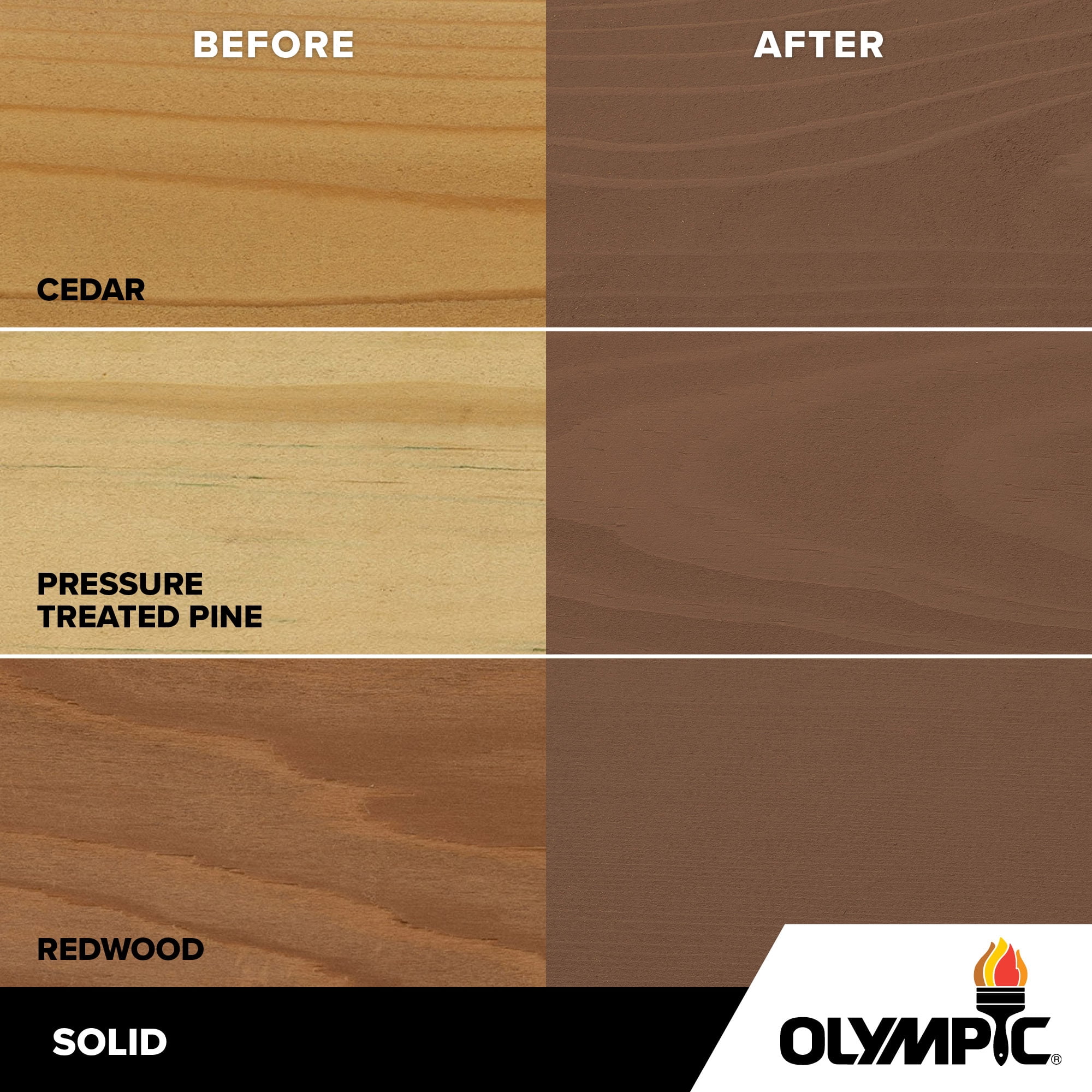 Olympic Elite 1 Gallon SC-1089 Woodchuck Solid Advanced Exterior Stain and Sealer in One