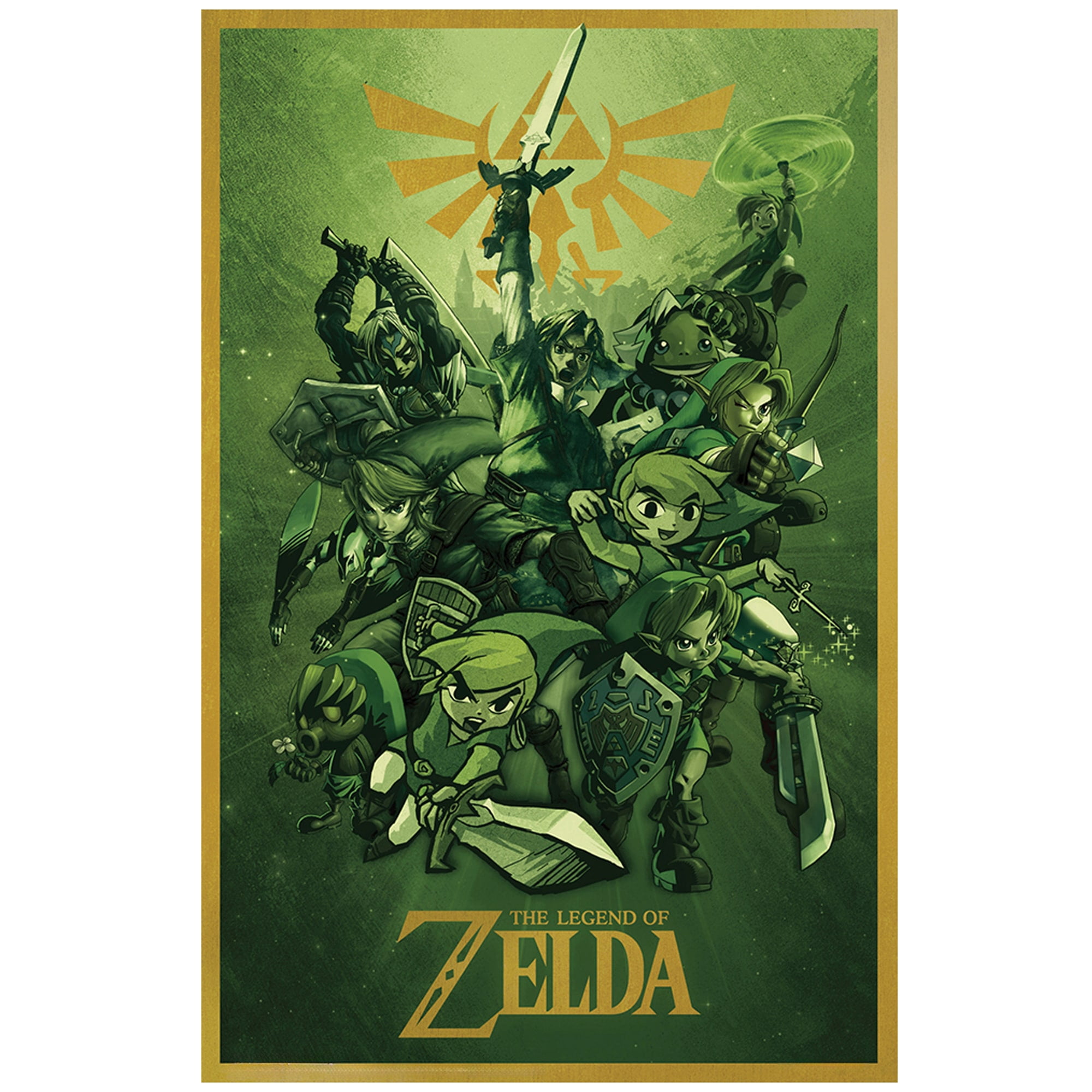 Pyramid America: The Legend of Zelda: Link Adventure - 11x17 Poster Print - Video Game Character Artwork Licensed Nintendo Wall Decor Collectible