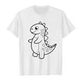thumbnail image 3 of shoper Kids DIY Hand Painted T Shirt Coloring Short Sleeves T-Shirt Tops for Boys & Girls White 130, 3 of 4
