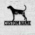 thumbnail image 2 of Craftnamesign Custom FLoral Redbone Coonhound Metal Wall Art LED Light, Custom Flower Dog Name Sign, 2 of 5