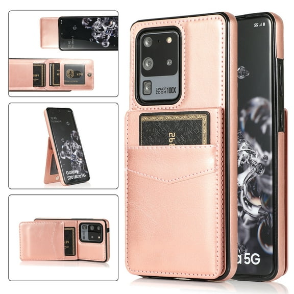 For Samsung Galaxy S20 Ultra Solid Color PC   TPU Protective Case with Holder & Card Slots