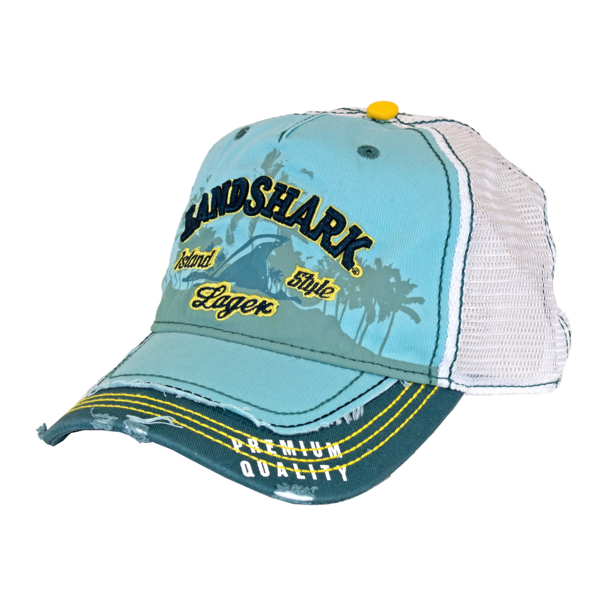 Landshark Landshark Heavy Stone Wash Mesh Trucker Hat