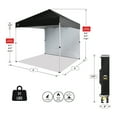 thumbnail image 5 of CROWN SHADES 8x8 Pop Up Canopy with 1 Side Wall One Push Setup Easy Outdoor Sun Shade for Events Parties Camping Black, 5 of 6