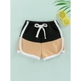 thumbnail image 2 of Franhais Toddler Baby Boy Girl Summer Shorts, Contrast Color Patchwork Drawstring Elastic Waist Loose Short Pants, 2 of 8