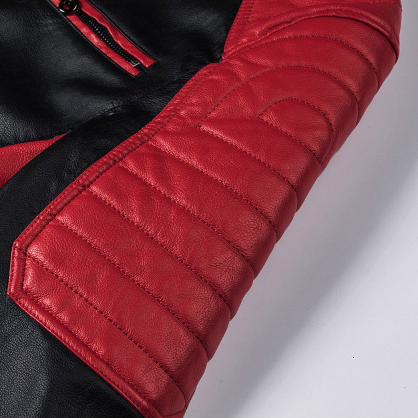 KaLI_store Leather Mens Jacket Men Coats Long Sleeve Casual