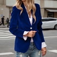 thumbnail image 2 of LIUJUNSHOP Velvet Blazer Women Casual Business Button Up Jacket Fall Winter Coats Notch Lapel Work Office Suit Jackets Blazer, 2 of 4