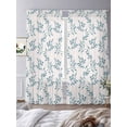 thumbnail image 3 of Blue Leaf Sheer Curtains 2 Panels Set Vintage Farmhouse Botanical Plant Linen Sheer Window Curtains Light Filtering Rod Pocket Voile Drapes for Bedroom Living Room 52"X96", 3 of 8