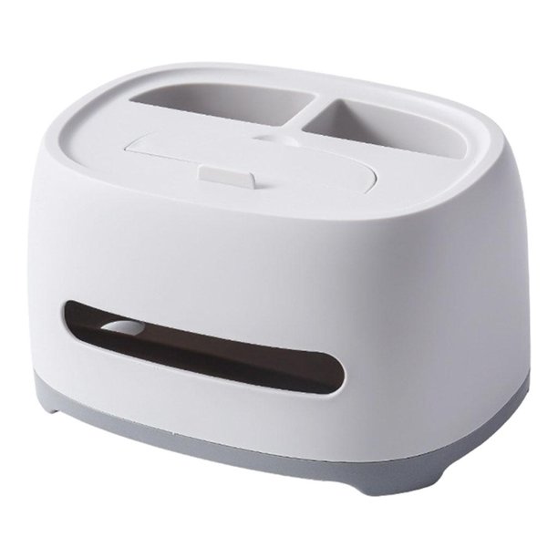 sostenedor del tejido Soporte de telemando y cubierta de caja de pañuelos Almacenamiento de escritorio para almacenamiento Tijera Papelería Contenedor de bolígrafo Magideal sostenedor del tejido