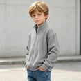 thumbnail image 5 of Children Long Sleeve Stand Collar Sweatshirts Casual Fashion Lightweight Tops Basic Daily Outdoor Jumpers, 5 of 9