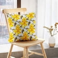 thumbnail image 5 of LALILO Throw Pillow Covers Floral With Yellow Flowers Accent Art Cushion Cover 18" x 18", 2 Pack, 5 of 6
