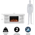 thumbnail image 4 of Real Flame Penrose 58" Slim Electric Fireplace TV Stand in Driftwood, 4 of 6