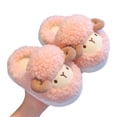 thumbnail image 4 of XXWXYD Baby Fuzzy Indoor Slippers, Non-Slip Flat Sole Plush Warm House Shoes for Kids Baby Walking Practice, 4 of 8