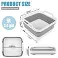thumbnail image 2 of Collapsible Dish Basin, 9L/2.4Gal Portable Wash Basin with Drain Plug, Space Saving Foldable Bucket, Kitchen Sink for Camping, Vegetable Washing, RV, 2 of 6