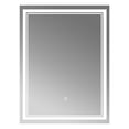 thumbnail image 3 of Raganet, Espejo Rectangular con Luz LED 50 x 70 cm, 3 Tonos de Luz Fr&iacute;a, Neutra, C&aacute;lida, Atenuable, Interruptor T&aacute;ctil, Montaje Vertical u Horizontal, para Ba&ntil, 3 of 9