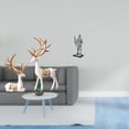 thumbnail image 2 of Majestuosa escultura europea de reno y caballero, adorno vintage coleccionable de mesa para amantes de los ciervos, ideal como regalo de inauguración, 2 of 8