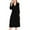 Black, variant on FAHXNVB Women Kimono Robes Cotton Lightweight 3/4 Sleeve Soft Sleepwear Robe Solid Color Comfy V-Neck Ladies Nightwear Bathrobe
