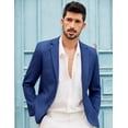 thumbnail image 2 of COOFANDY Mens Casual Blazer Lightweight Sports Coat Two Buttons Two-Button Suit Jacket, 2 of 6
