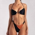 thumbnail image 2 of Sngxgn Women's High Cut String Bikini Set Swimsuits Bathing Suits 2 Piece(Black,S), 2 of 9