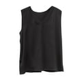 thumbnail image 7 of Tank Tops for Women ole Glossy Satin Sleeveless V Neck Lace Toggle Simple Cut Sweatshirt Camis Top, 7 of 7