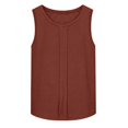 thumbnail image 5 of IYYVV Linen Tank Tops for Women Summer 2026 Casual Sleeveless Cotton Shirts Ruched Comfy Loose Fit Lightweight Gauze Cami 2026 Brown M, 5 of 6