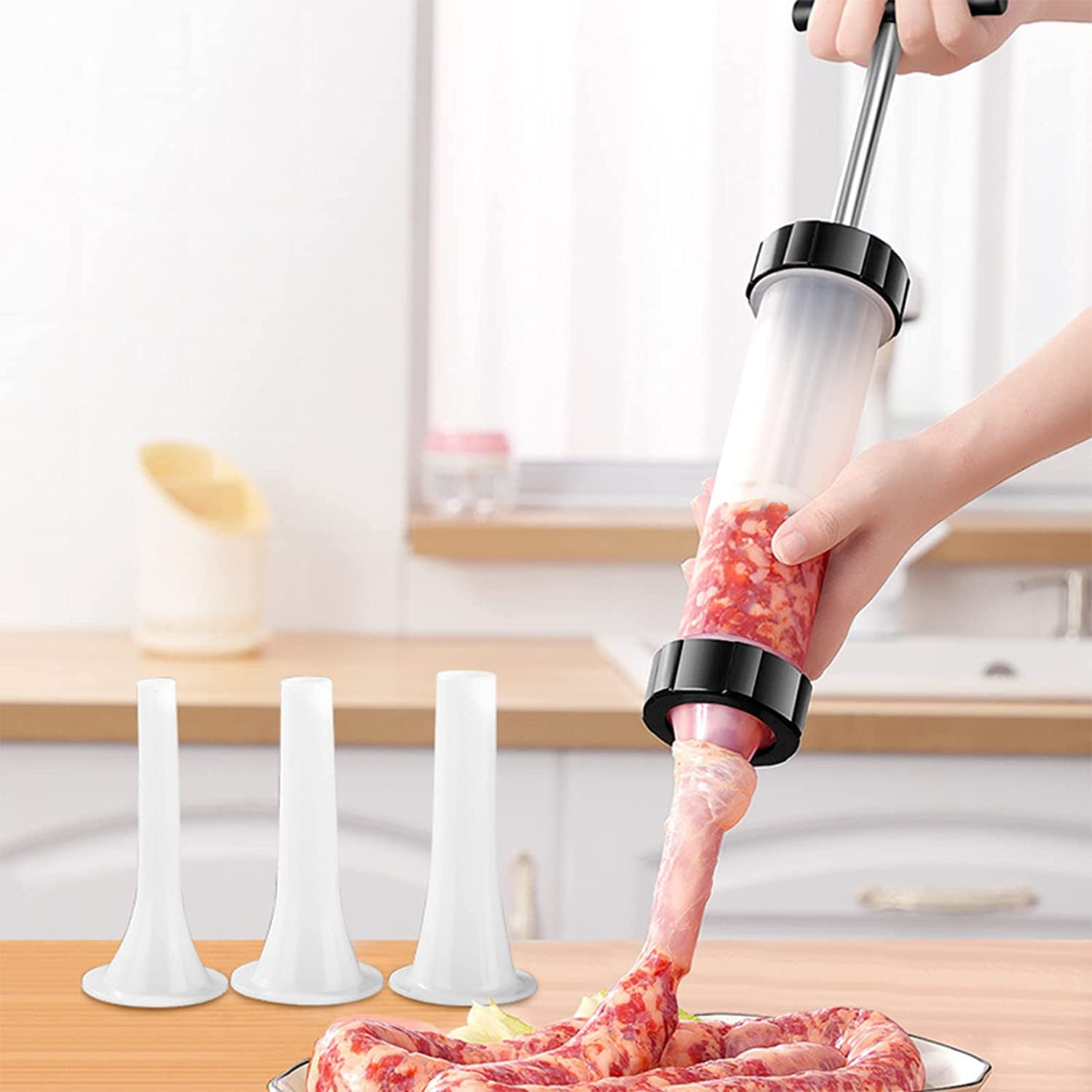 KitchenAid Sausage Stuffer Kit with Meat Grinder Attachment for Stand Mixer Model KSMSSA Walmart